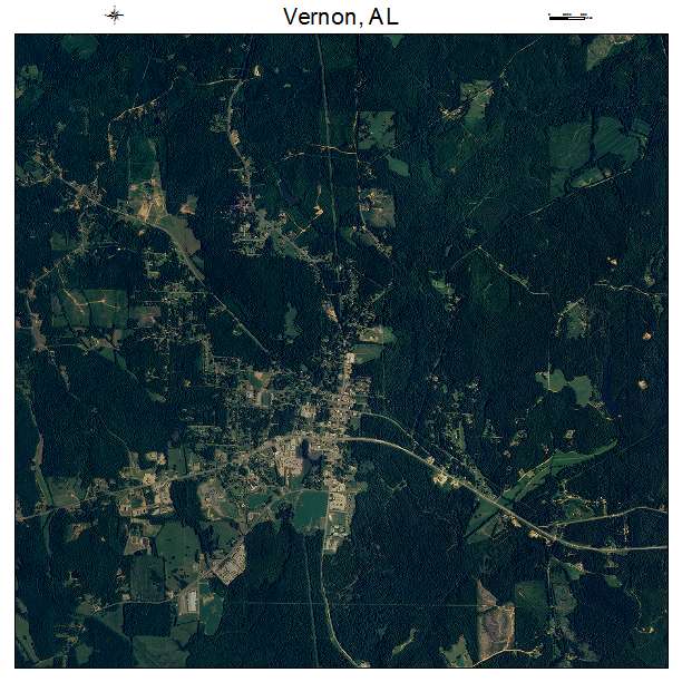 Vernon, AL air photo map