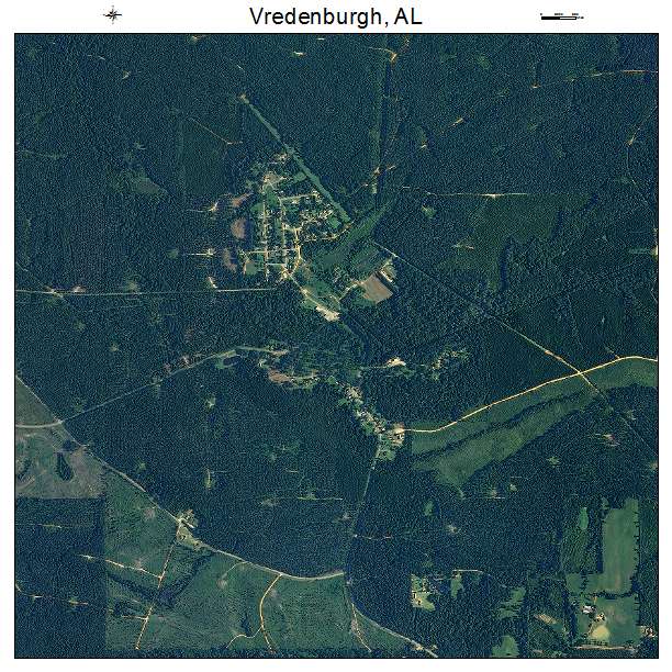 Vredenburgh, AL air photo map