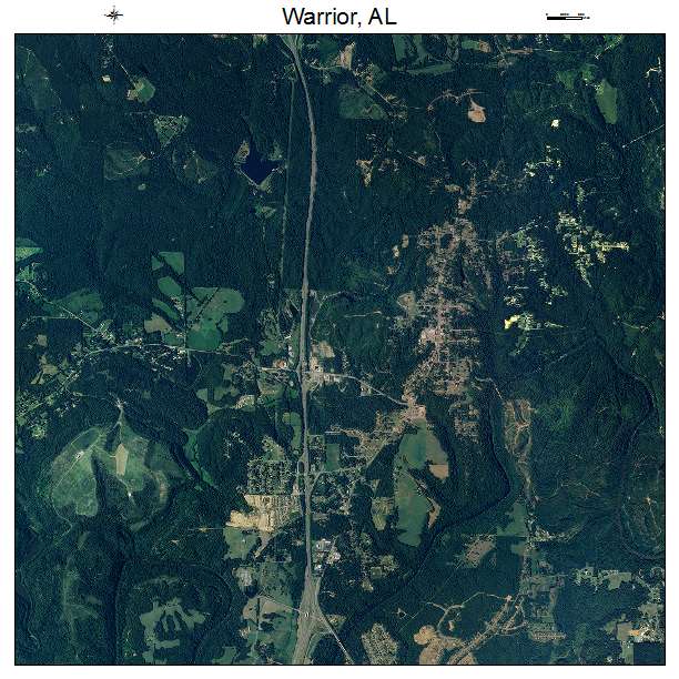 Warrior, AL air photo map