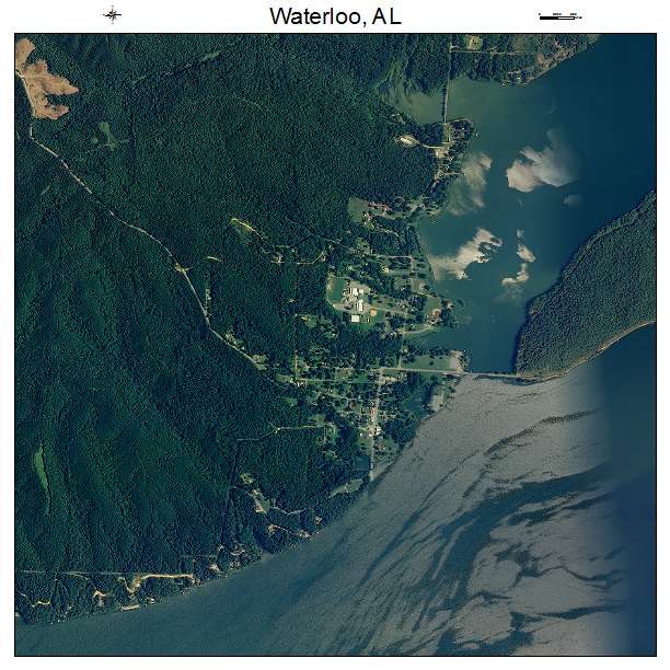 Waterloo, AL air photo map