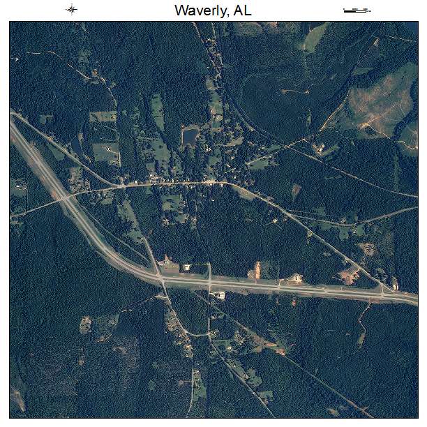 Waverly, AL air photo map