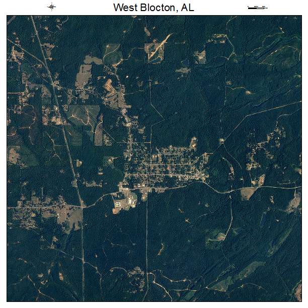 West Blocton, AL air photo map
