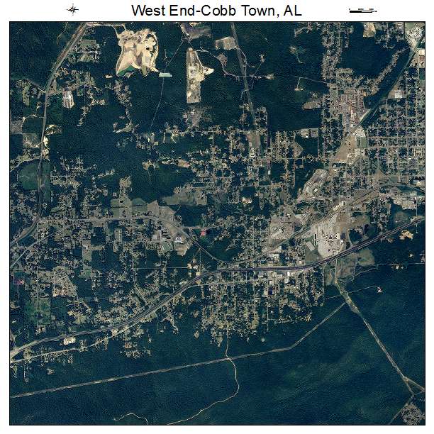 West End Cobb Town, AL air photo map
