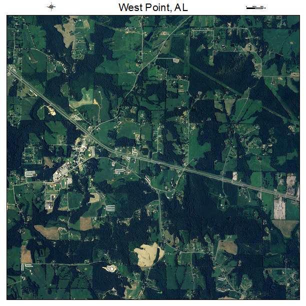 West Point, AL air photo map