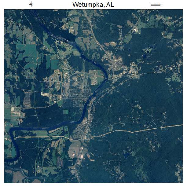 Wetumpka, AL air photo map