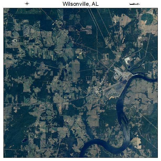 Wilsonville, AL air photo map
