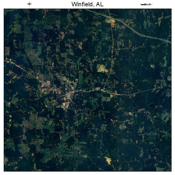 Winfield, AL air photo map