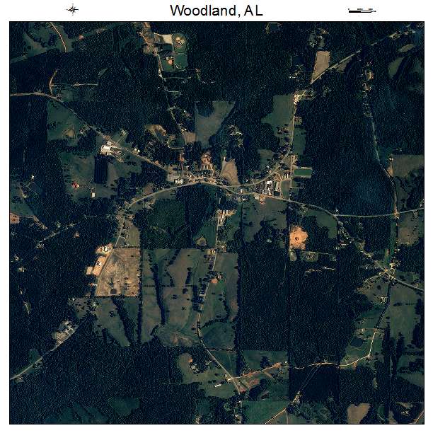 Woodland, AL air photo map