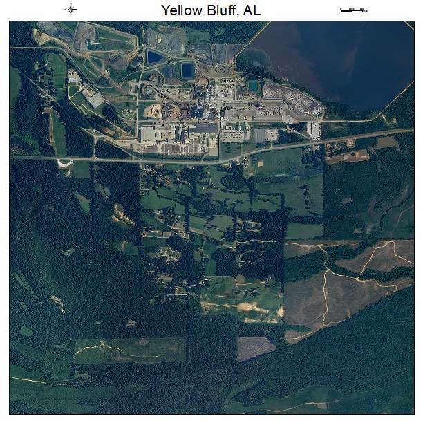 Yellow Bluff, AL air photo map