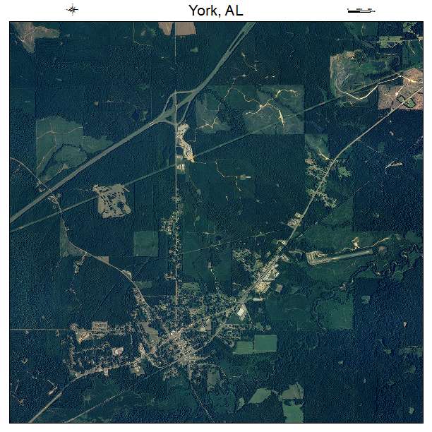 York, AL air photo map