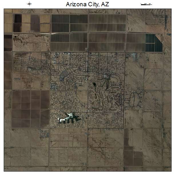 Arizona City, AZ air photo map
