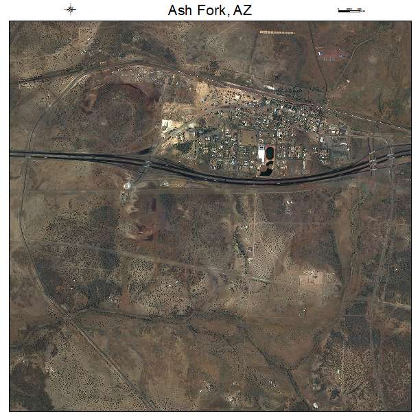 Ash Fork, AZ air photo map