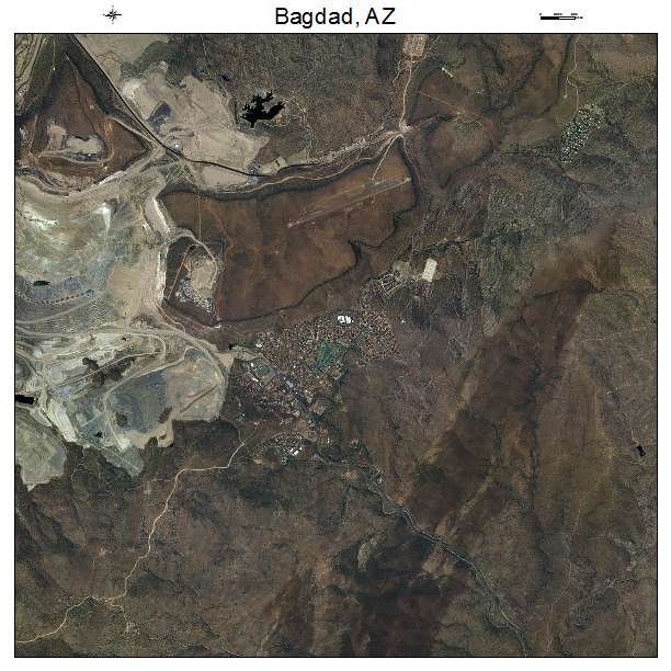 Bagdad, AZ air photo map