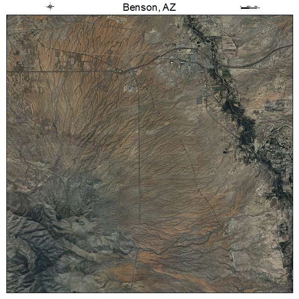 Benson, AZ air photo map