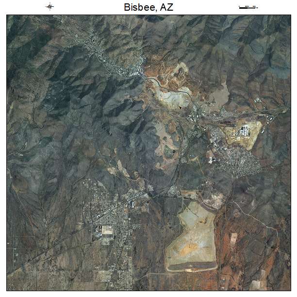 Bisbee, AZ air photo map