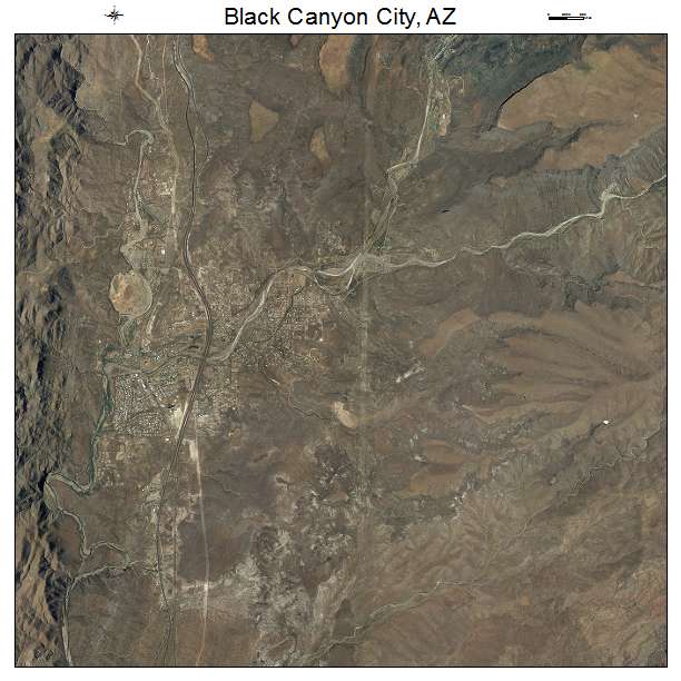 Black Canyon City, AZ air photo map