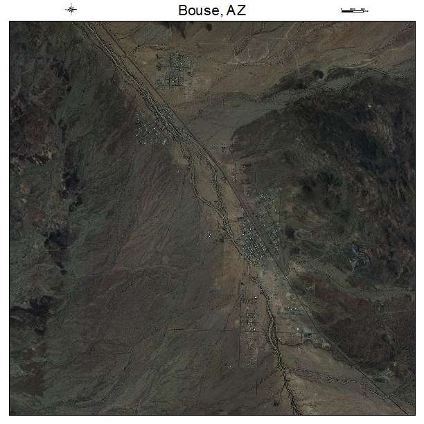 Bouse, AZ air photo map