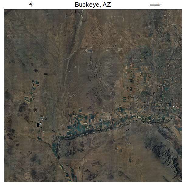 Buckeye, AZ air photo map