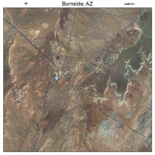 Burnside, AZ air photo map