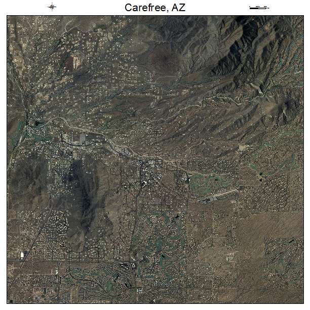 Carefree, AZ air photo map