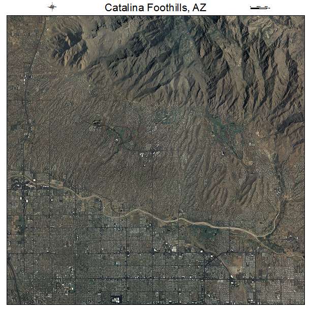 Catalina Foothills, AZ air photo map