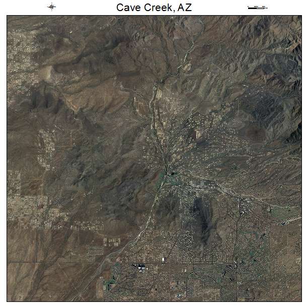Cave Creek, AZ air photo map