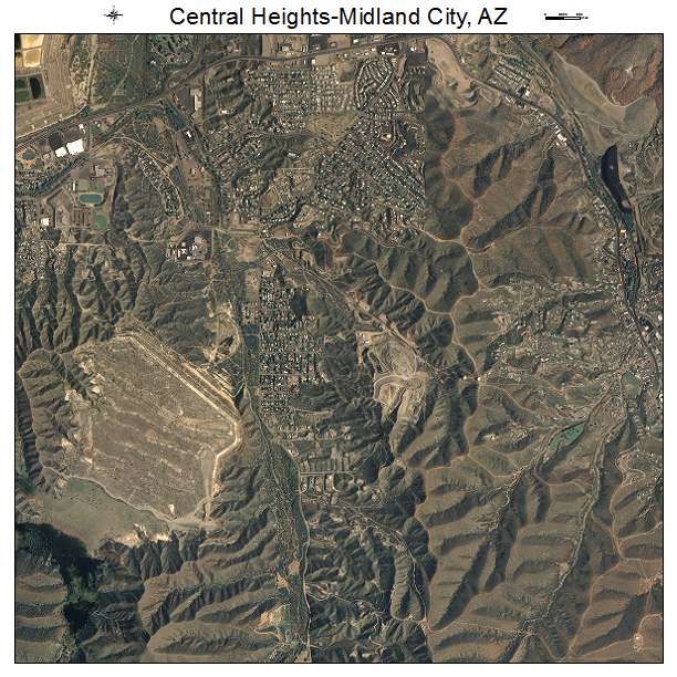Central Heights Midland City, AZ air photo map