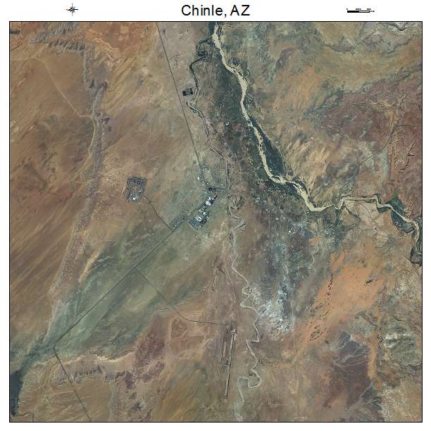 Chinle, AZ air photo map