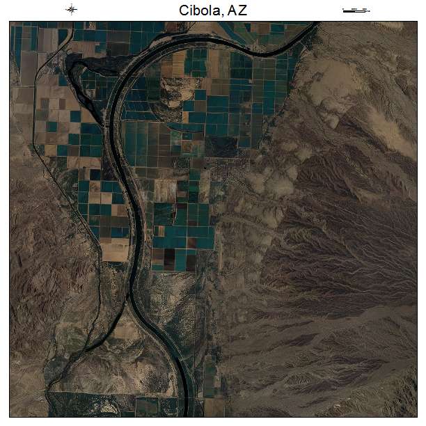 Cibola, AZ air photo map
