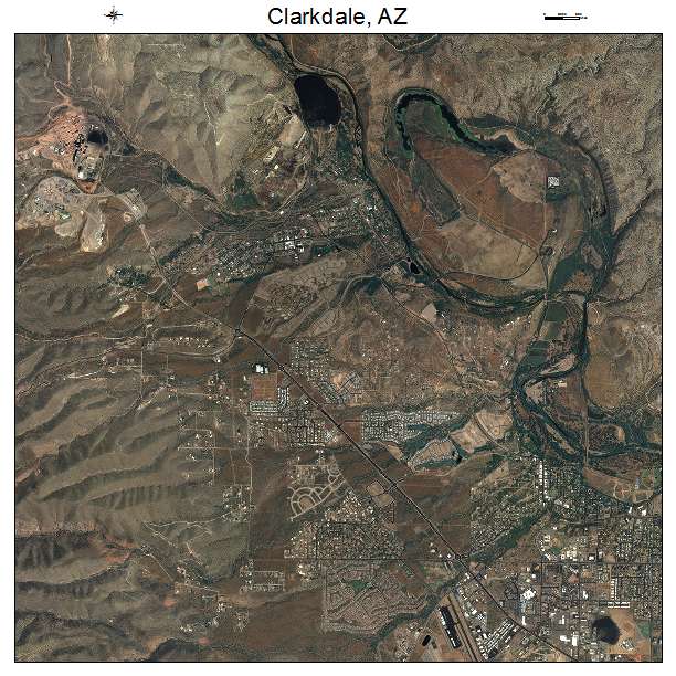 Clarkdale, AZ air photo map