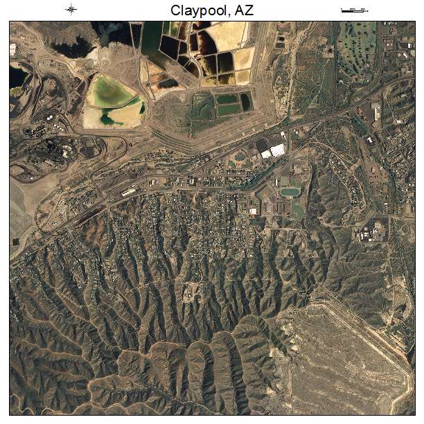 Claypool, AZ air photo map