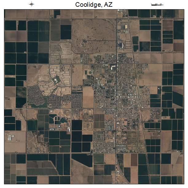 Coolidge, AZ air photo map