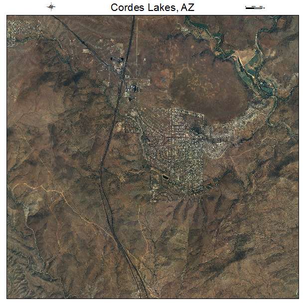 Cordes Lakes, AZ air photo map