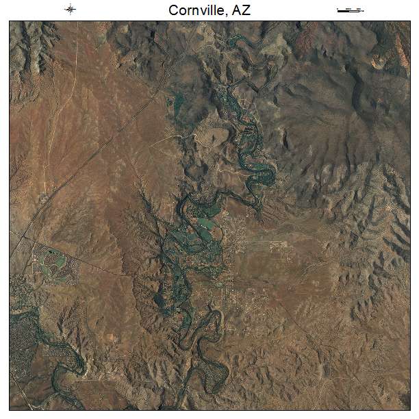 Cornville, AZ air photo map