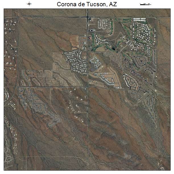Corona de Tucson, AZ air photo map