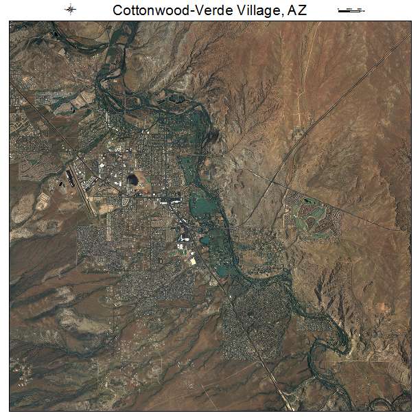 Cottonwood Verde Village, AZ air photo map