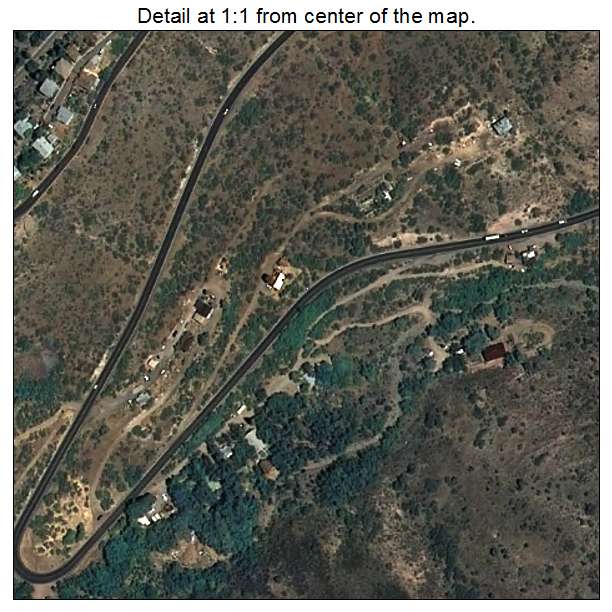 Jerome, Arizona aerial imagery detail