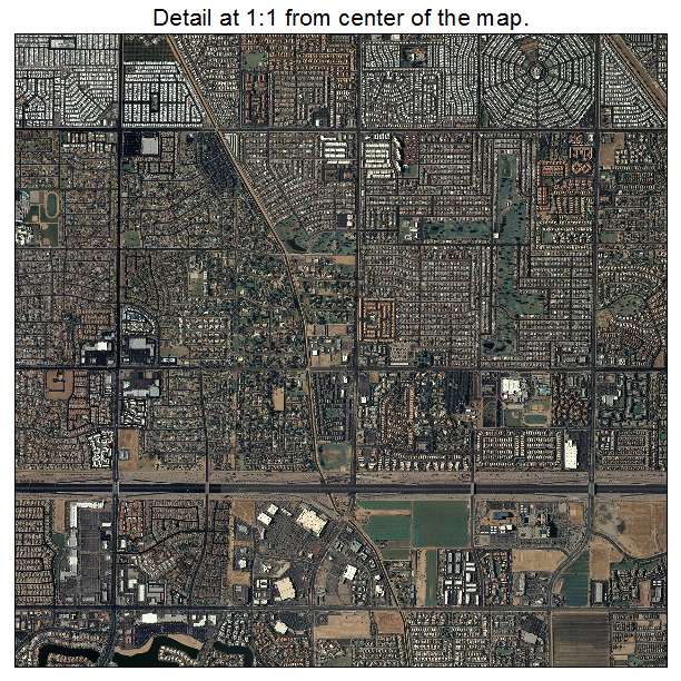 Mesa, Arizona aerial imagery detail