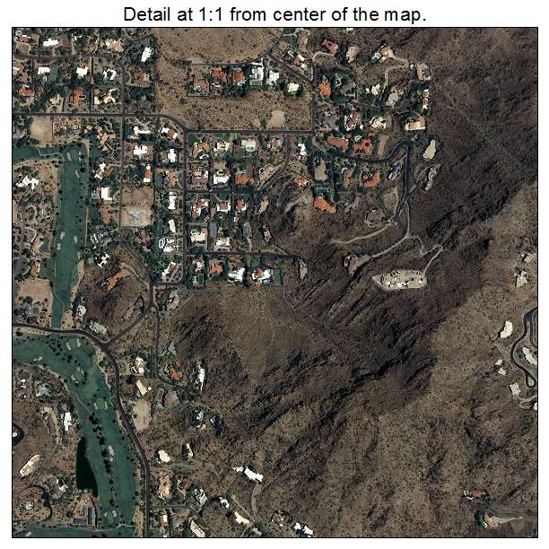 Paradise Valley, Arizona aerial imagery detail