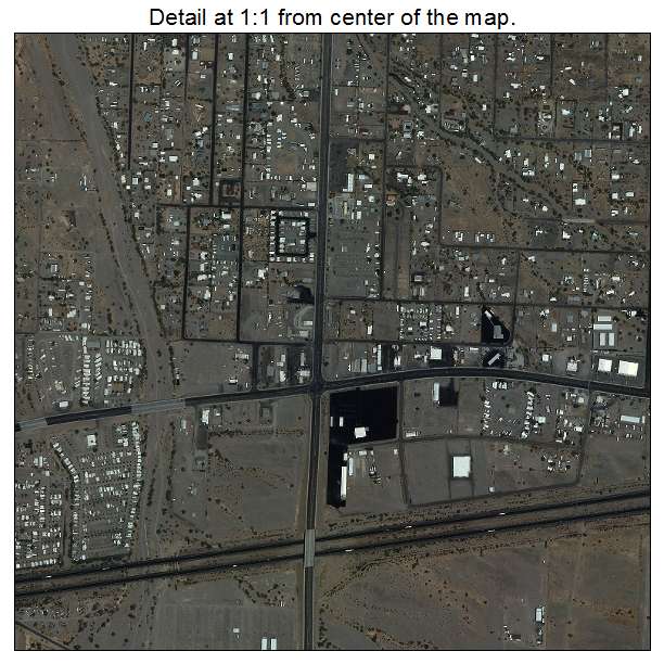 Quartzsite, Arizona aerial imagery detail