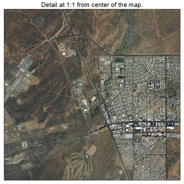Sierra Vista, Arizona aerial imagery detail
