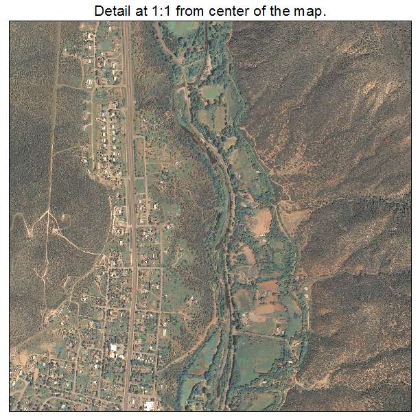 Whiteriver, Arizona aerial imagery detail