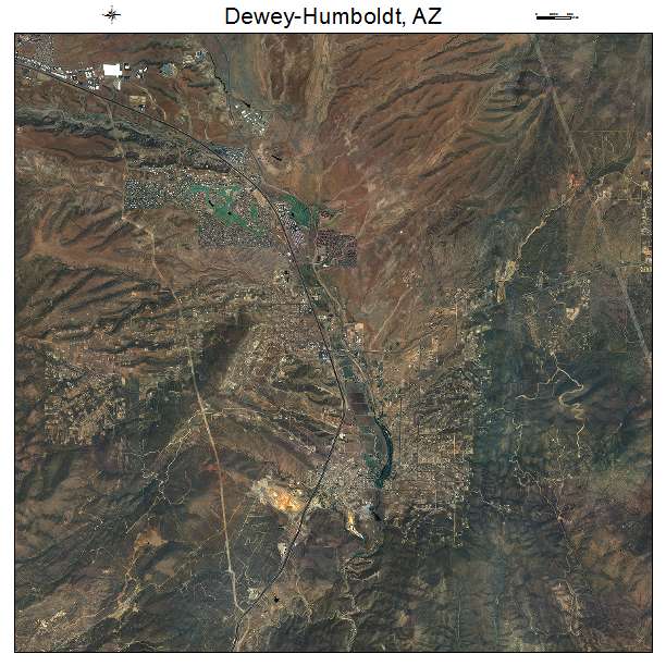 Dewey Humboldt, AZ air photo map