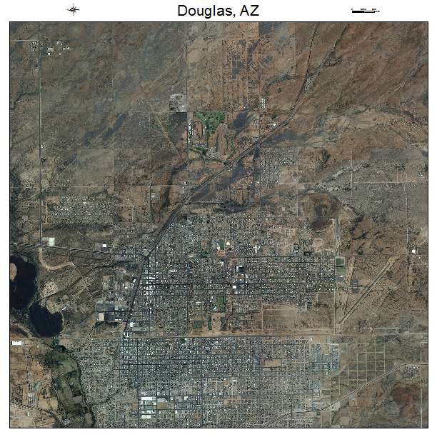Douglas, AZ air photo map