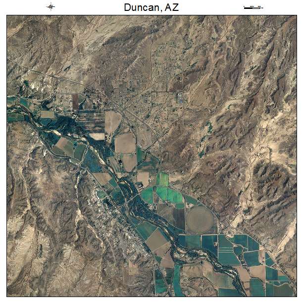 Duncan, AZ air photo map