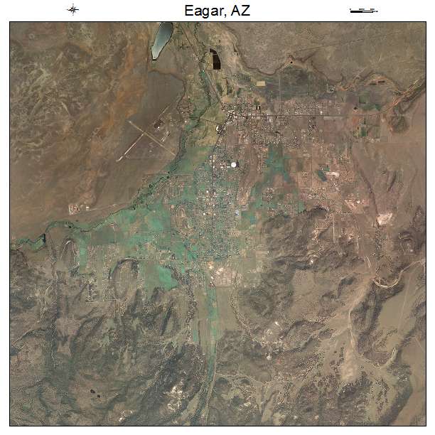 Eagar, AZ air photo map