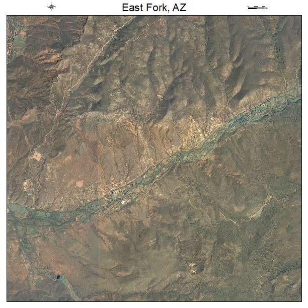 East Fork, AZ air photo map