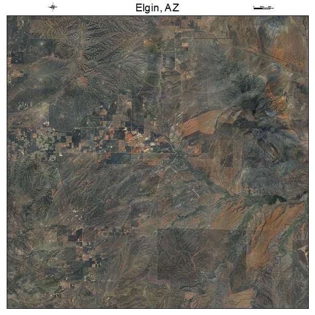 Elgin, AZ air photo map
