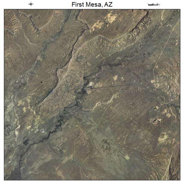 First Mesa, AZ air photo map
