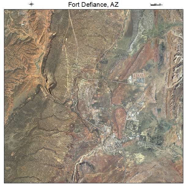 Fort Defiance, AZ air photo map